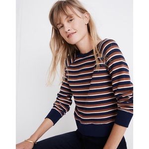 Madewell Shrunken Sweatshirt in Vicky Stripe